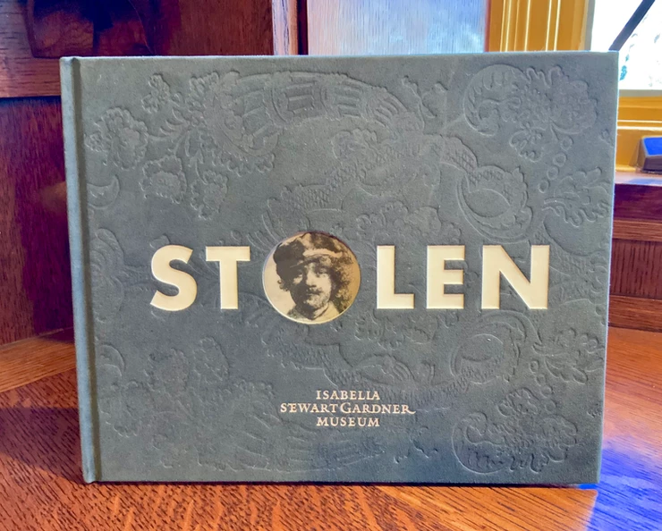 my copy of the book Stolen about the art heist