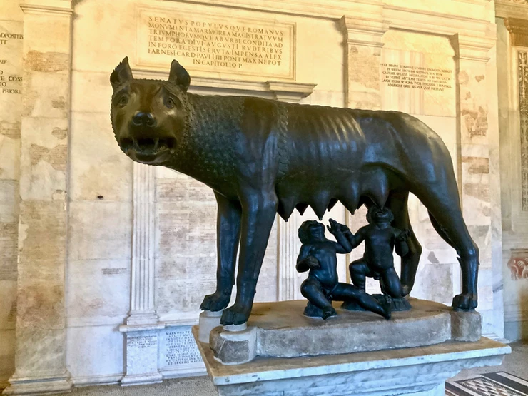 the She-Wolf of Rome in the Capitoline Museums, a pivotal figure in the history of Rome