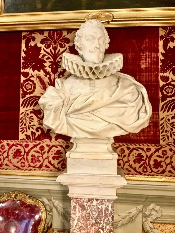 Bust of Benedetto Pamphilj in the Velvets Room -- just look at that ruffle