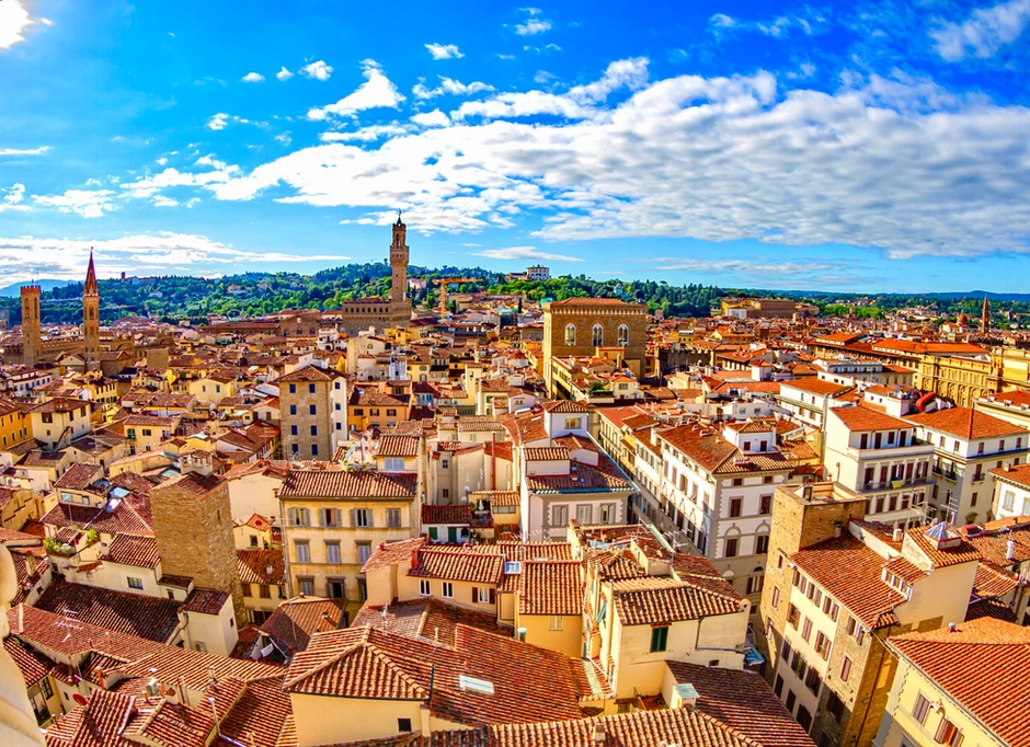 cityscape of Florence with the Palazzo Vecchio