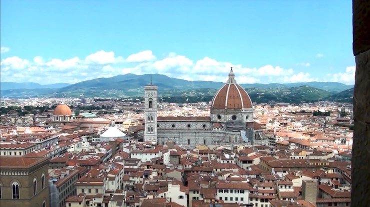 view of the Duomo from the Tower of Arnolfo