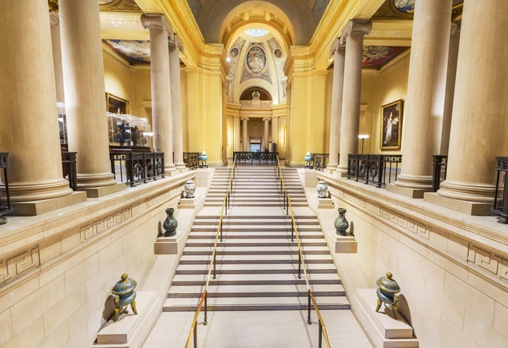 interior of the Boston Museum of Fine Art, a must visit landmark in Boston