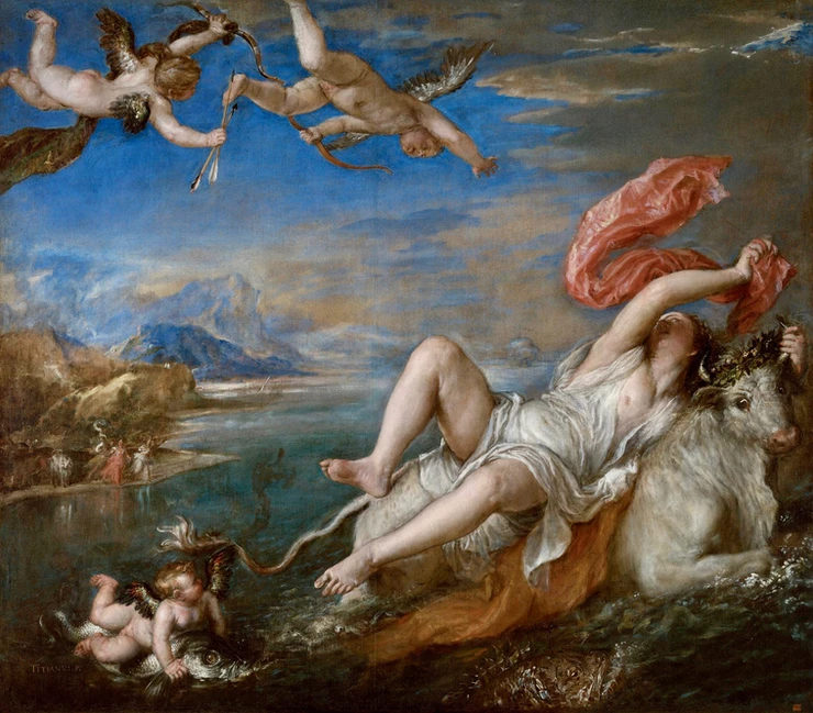 Titan, Rape of Europa, 1562 -- the Gardner's most famous painting