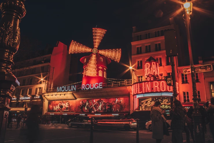 the Moulin Rouge, a Paris tourist trap