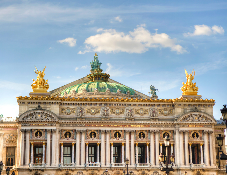 facade of the Opera Garnier, an architectural landmark in Paris