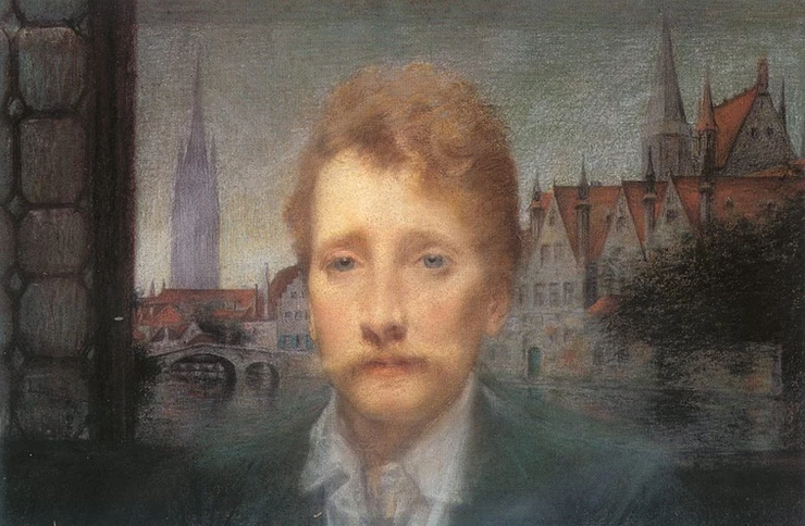 Lucien Lévy-Dhurmer, Portrait of Georges Rodenbach, 1895
