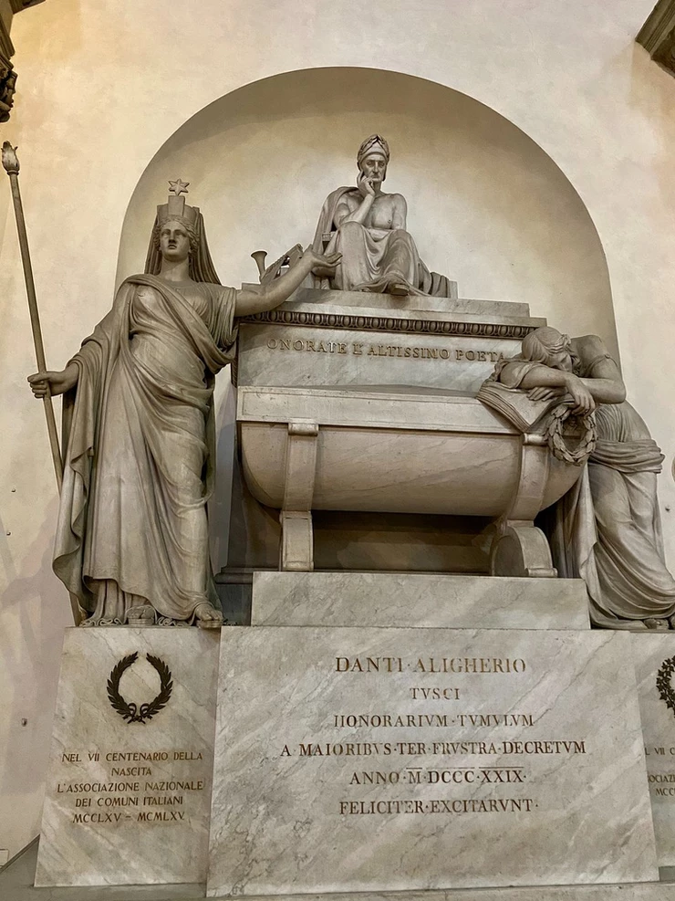 Dante's memorial in Santa Croce