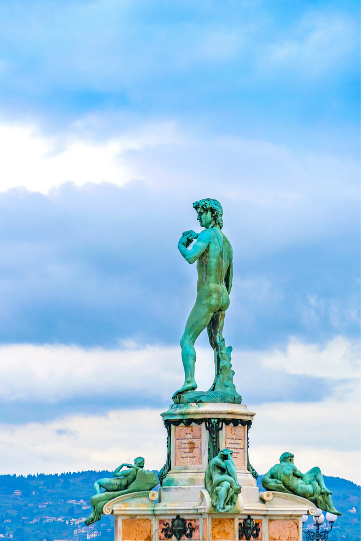 copy of Michelangelo's David sculpture in the Piazzale Michelangelo