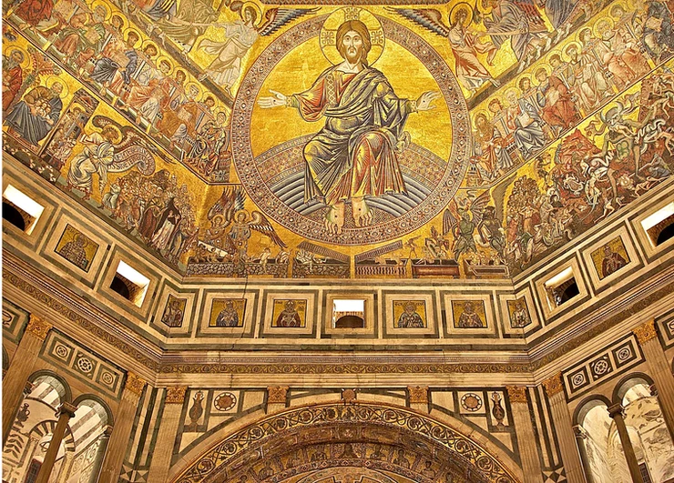 the Last Judgment mosaic in the Florence baptistery