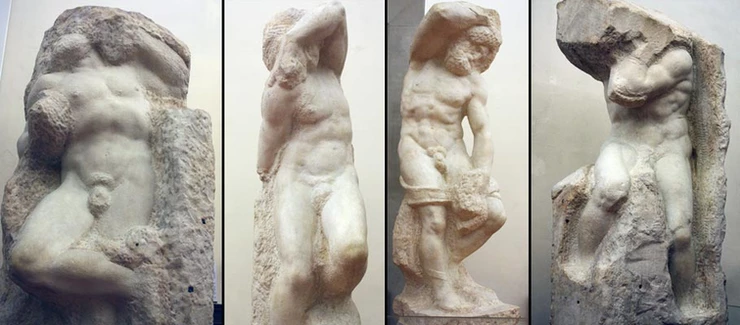 Michelangelo's Prisoners. Image: Galleria Accademia