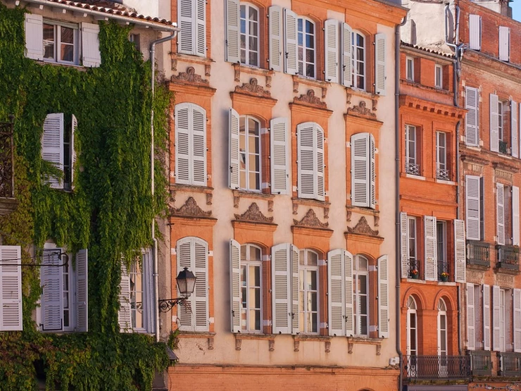 the pink orange colors of Toulouse, La Ville Rose