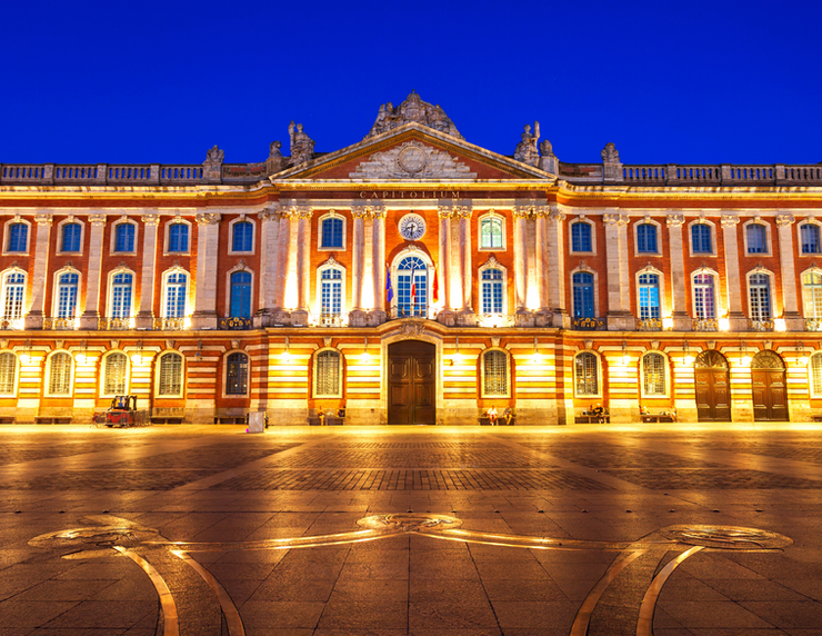 Place du Captiole in the historic center of Toulouse France