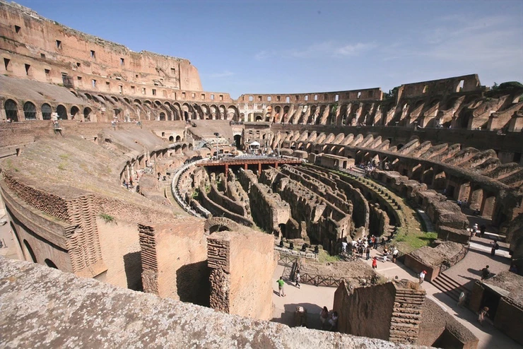 view of the underground Colosseum