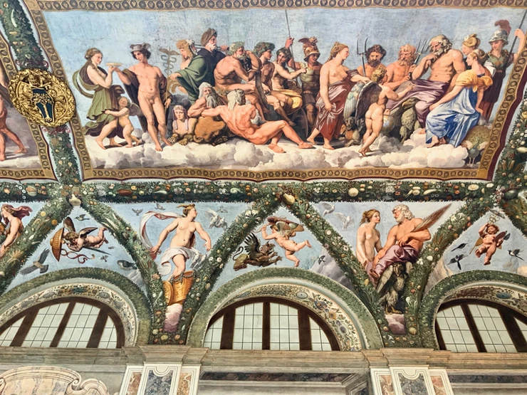 Raphael frescos in the Loggia of Psyche in the Villa Farnesina