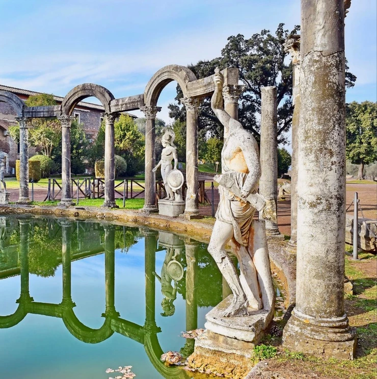 the conopus of Hadrian's Villa in Tivoli