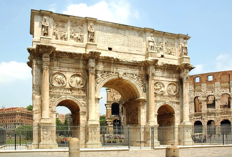 the Arch of Constantine in Rome