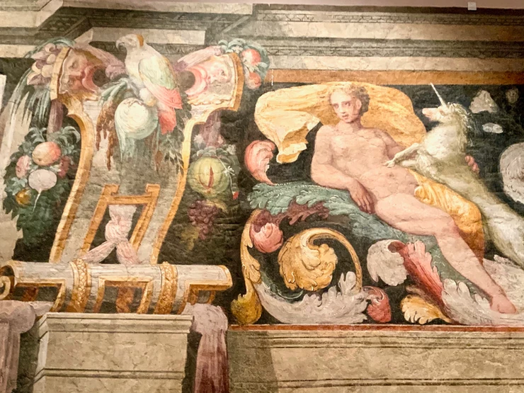 frescos in Castle Sant' Angelo 