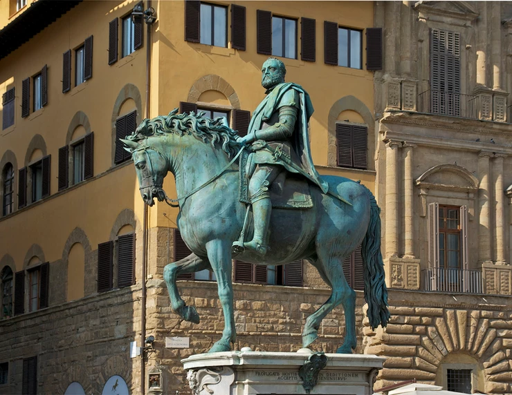 Giambologna, Cosimo de Medici Equestrian Monument, 1594