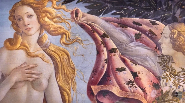Botticelli, detail of Birth of Venus