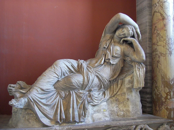 Sleeping Ariadne, 2nd century AD, in the Vasari Auditorium of the Uffizi
