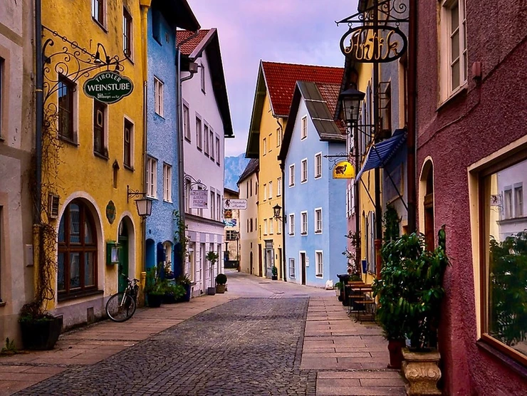 pretty street in Fussen Germany