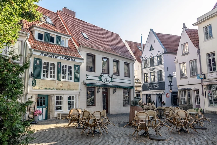 the quaint Schnoor district of Bremen Germany