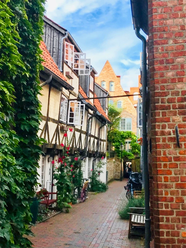 cobbled lane in the UNESCO-listed Lubeck
