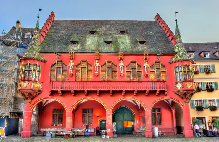 Historical Merchants Hall on the Minster Square in Freiburg