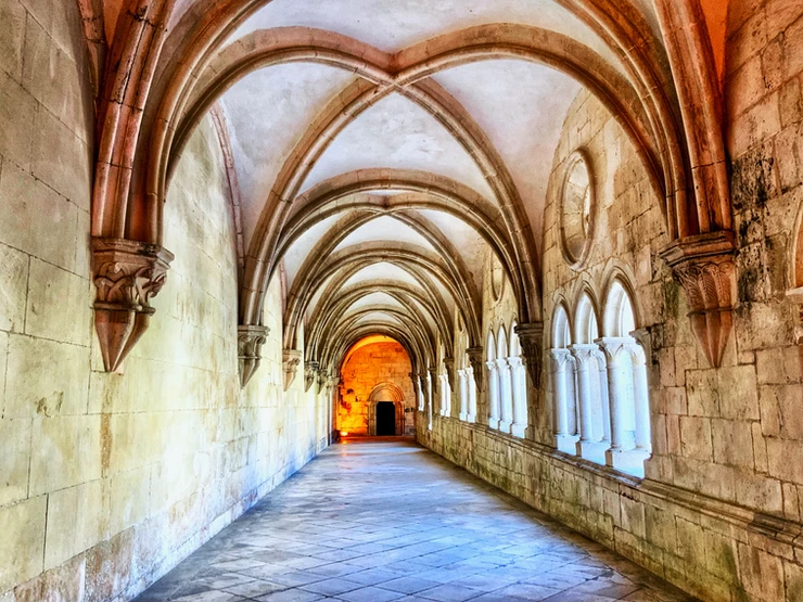 vaulted passageways in the cloister