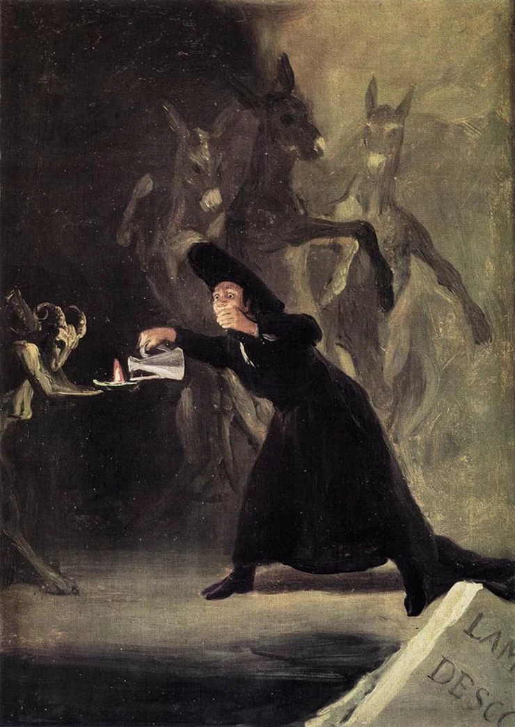 One of Goya's Black Paintings, The Bewitched Man, 1819-23