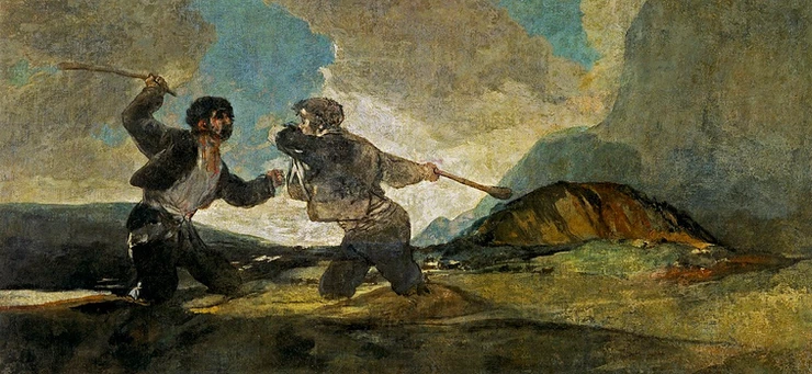 Fransisco Goya, Death With Cudgels, 1919-23