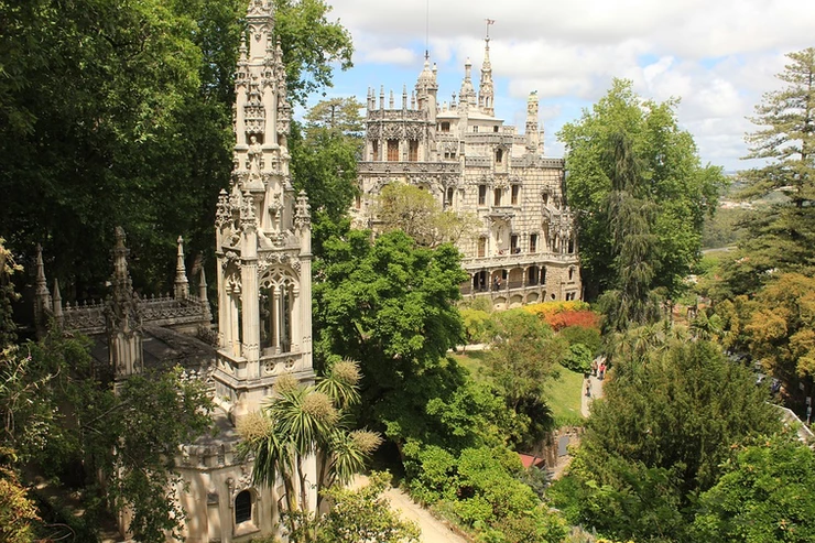 the eerie and romantic palace, Quinta de Regaleira, a 10 minute walk from Sintra historic center