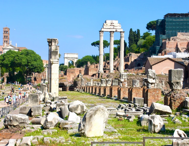 view of the Roman Forum