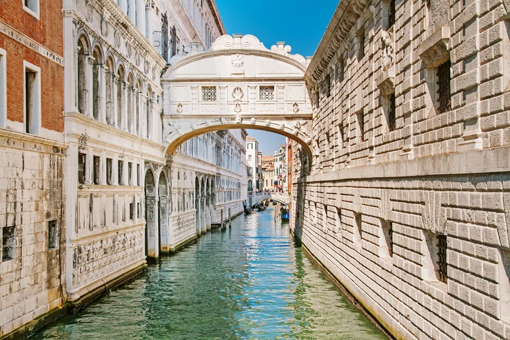 the famous Bridge of Sighs in Venice