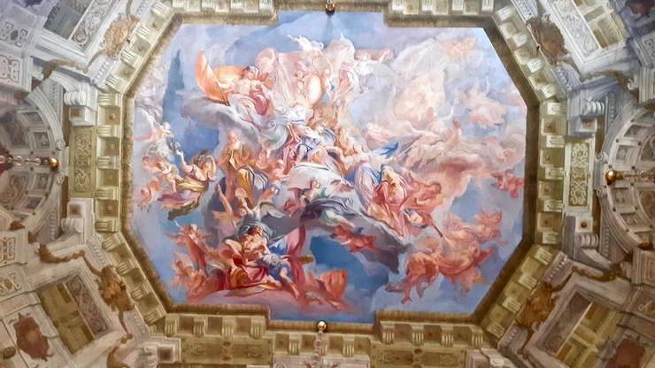 ceiling fresco in the Upper Belvedere Palace