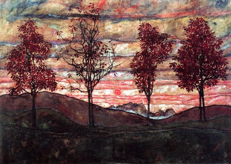 4 Trees, Egon Sciele, 1917