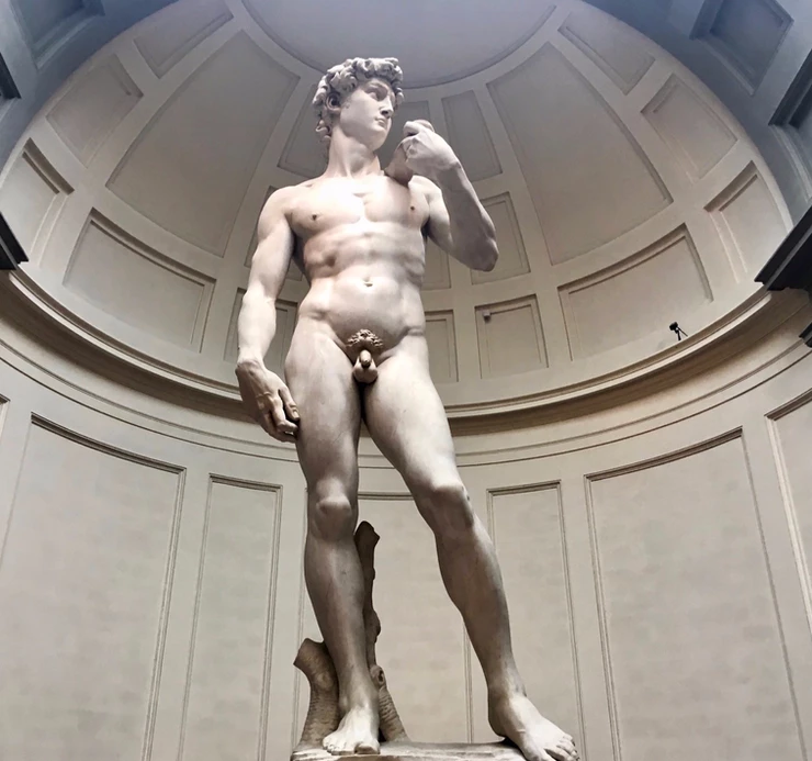 Michelangelo's David at the Galleria Accademia, one of the top attractions in Florence