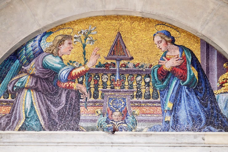 mosaic of the Annunciation in Santissima Annunziata