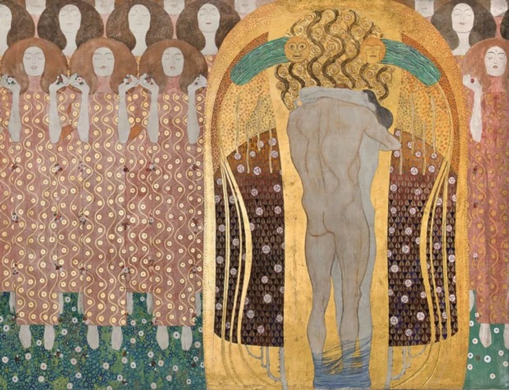 Detail of Klimt's 1902 Beethoven Frieze, which marked the beginning of his Golden Period