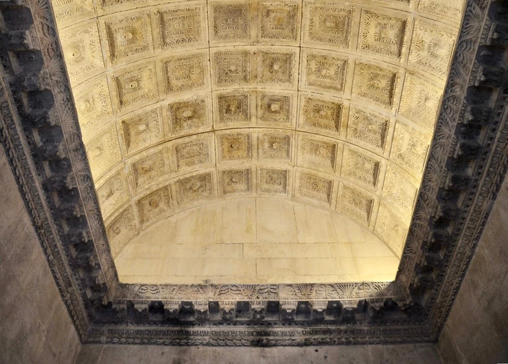 the barrel vaulted ceiling of the Temple of Jupiter in Diocletian's Palace