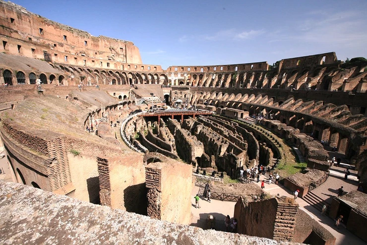 the interior of the Colosseum
