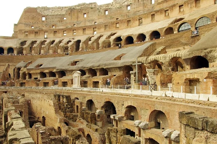 view of the teirs of the Colosseum