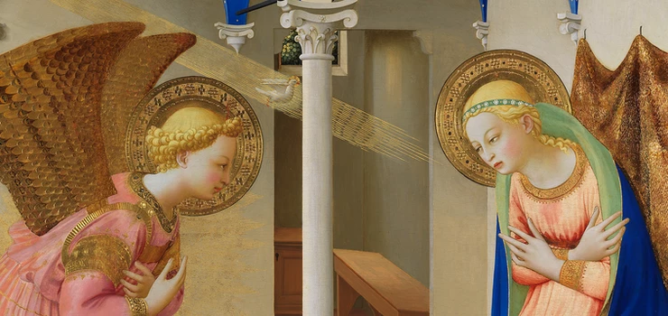 detail from Fra Angelico, The Annunciation, mid 1420s