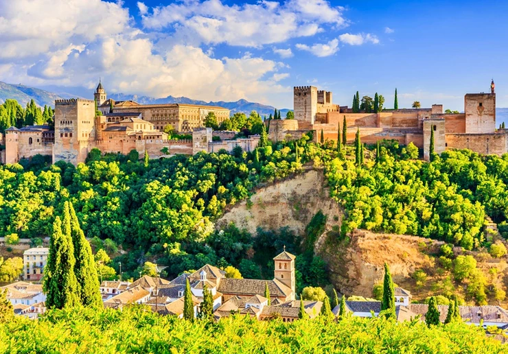 view of the Alhambra in Granada