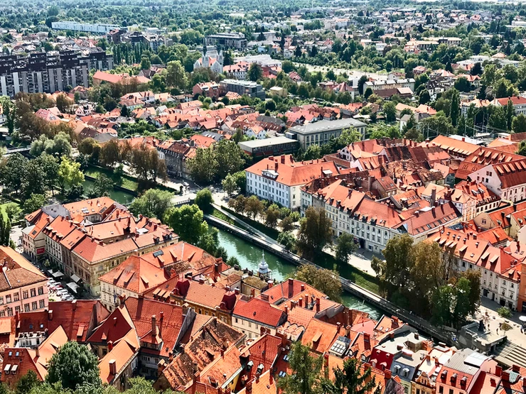 view from Ljubljana Castle