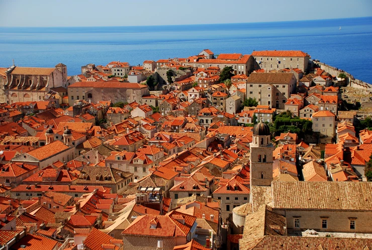 aerial view of old town Dubrovnik