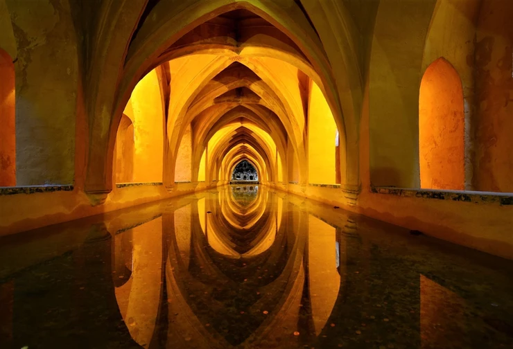 The Baths of Maria Padilla in the Alcazar Gardens. The baths were a filming location for Game of Thrones.