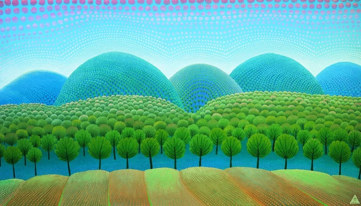 colorful painting in the Museum of Naive Art