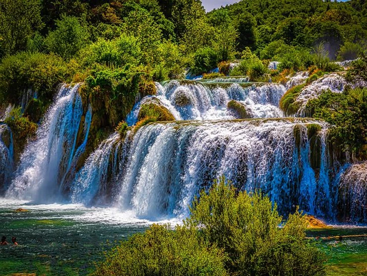 waterfall cascade at Krka Park