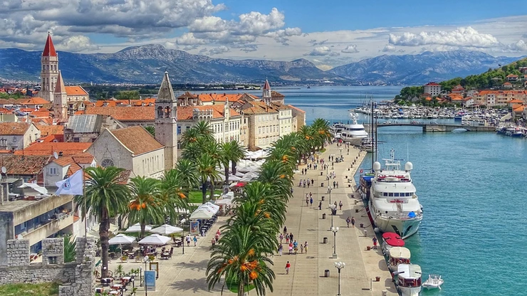 the promenade in UNESCO-listed Trogir